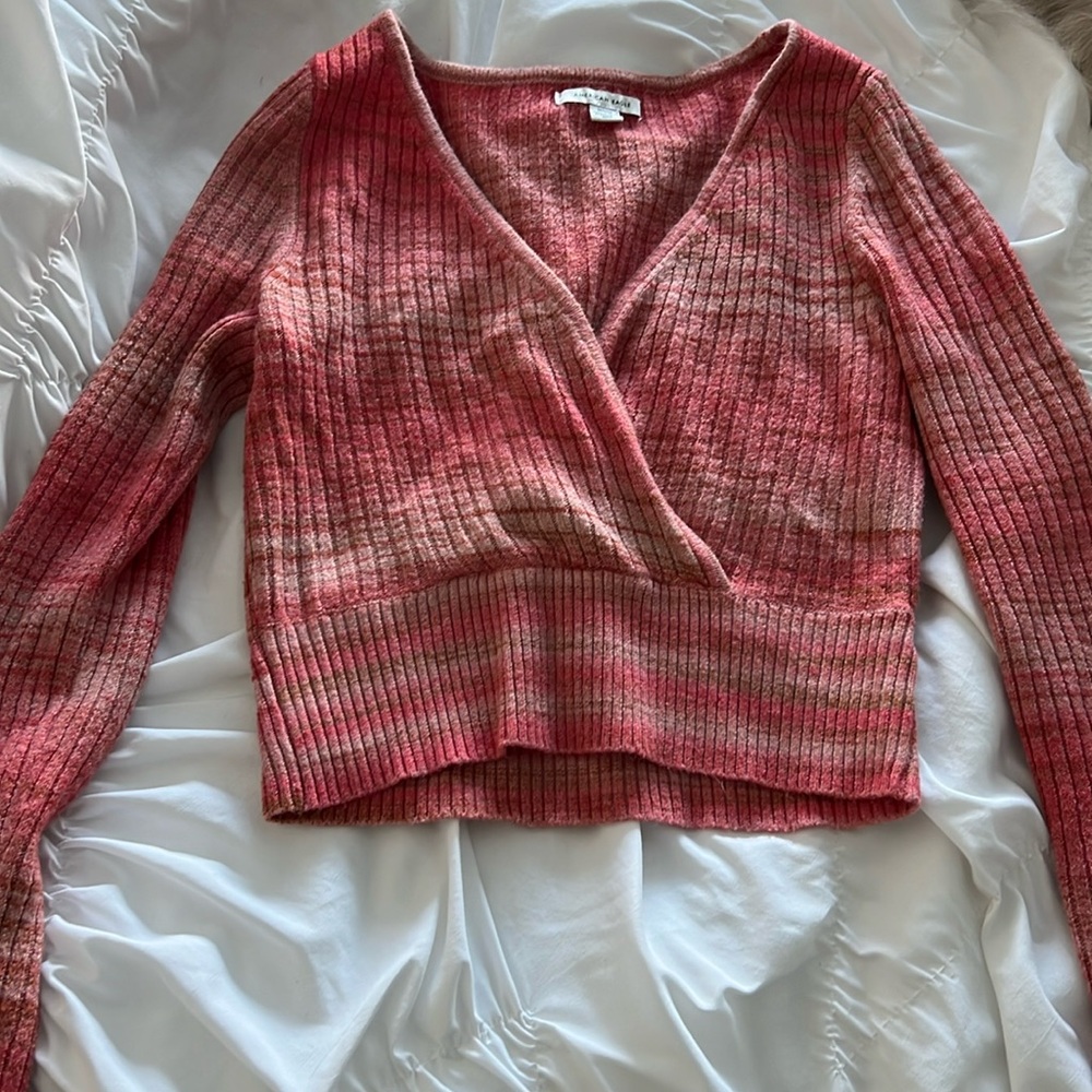 American Eagle Long Sleeve Cropped Sweater - Picture 1 of 1